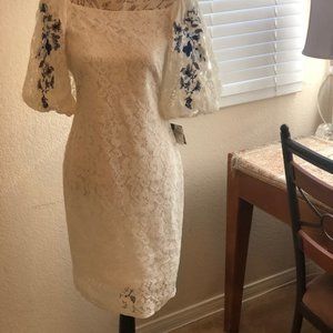 Off-white lace dress